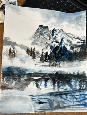 BAYA Art Exhibition - Winter Blue by Sarah Stair